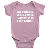 Anime Baby One-piece - Anime Nerd Baby Bodysuit - Grow Up To Like Anime - Anime Baby Gift Idea - Many Sizes And Colors - Baby Shower