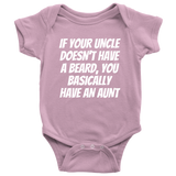 Funny Baby One-piece - Beard Baby Bodysuit - Uncle With Beard - Baby Shower, First Birthday - Many Sizes And Colors Available - All Cotton