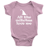 Cute Halloween Baby Shirt - Witch Baby One-piece - Spooky Baby Bodysuit - All The Witches Love Me - Halloween Baby Gift