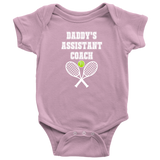Cute Baby One-piece - Coach Baby Shirt - Daddy's Assistant Coach - Custom Text Available - Many Sizes And Colors - Baby Shower Gift Idea