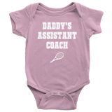 Cute Baby One-piece - Coach Baby Shirt - Daddy's Assistant Coach - Custom Text Available - Many Sizes And Colors - Baby Shower Gift Idea