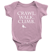 Rock Climber Baby Shirt - Rock Climbing Baby One-piece - Climber Baby Bodysuit - Crawl Walk Climb - Baby Shower Gift - All Cotton