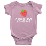 Dietitian Baby Shirt - Dietitian Baby Gift - Cute Baby One-piece - A Dietitian Loves Me - Baby Shower Gift Idea