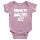 Funny Baby One-piece - Cute Baby Shirt - Infant Bodysuit - Silently Judging You - Funny and Cute Baby Gift - Many Sizes And Colors
