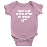 Machinist Baby One-piece - Cute Machinist Baby Shirt - Machine Operator Baby - Well Within Tolerance - Many Sizes And Colors - All Cotton