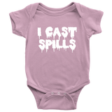 Funny Halloween Baby Shirt - Creepy Baby One-piece - Spooky Baby Bodysuit - I Cast Spills - Many Colors And Sizes - Halloween Baby Gift