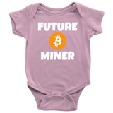 Funny Baby One-piece - Bitcoin Baby Shirt - Future Miner - Crypto Currencies - Many Sizes And Colors - All Cotton - Bitcoin Mining