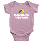 Cute Baby One-piece - Magician Baby Shirt - Magician's Assistant - Illusionist - Many Sizes And Colors - Baby Shower, First Birthday