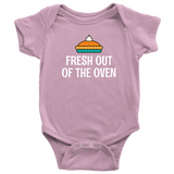 Thanksgiving Baby Bodysuit - Fresh Out Of The Oven - Pumpkin Pie Baby One-Piece - Many Sizes And Colors Available