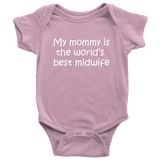 Midwife Baby Bodysuit - Cute Midwife baby One-piece - World's Best Midwife - Many Sizes And Colors - All Cotton