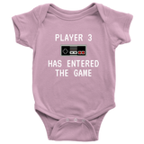 Cute Baby One-piece - Gaming Baby Bodysuit - Video Game Baby Shirt - Player 3 Entered The Game - Many Sizes And Colors Available - Baby Gift