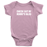 Blogging Baby Bodysuit - Blogger Baby One-piece - Blogger Baby Gift - Check Out My Mommy's Blog - Baby Shower or First Birthday