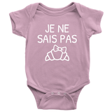 Cute French Baby One-piece - French Teacher Baby Gift - French Language Baby Bodysuit - Je Ne Sais Pas - Many Sizes And Colors Available