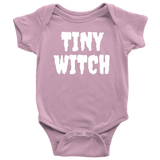 Funny Witch Baby One-piece - Witchcraft Baby Shirt - Tiny Witch - Many Sizes And Colors Available - Baby Shower of First Birthday