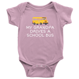 Bus Driver Baby One-piece - School Bus Baby Bodysuit - My Grandpa Drives A School Bus - Baby Shower Gift - Many Sizes And Colors