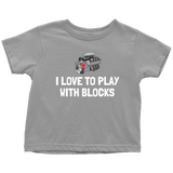 Auto Mechanic Toddler Shirt - Toddler Tee - Present For Car Repairman's Kid - Funny Mechanics - I Love To Plays With Blocks - All Cotton