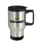 Funny Gardening Present, Garden Gift - Gardener Travel Mug - Grow Dammit!