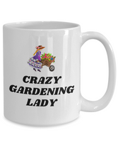 Crazy Gardening Lady - Gift Idea For Gardener - Ceramic Mug
