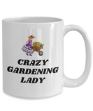 Crazy Gardening Lady - Gift Idea For Gardener - Ceramic Mug