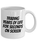 Funny Animator Mug - Animator Gift Idea - Animation Present - Years Of Life For Seconds On Screen