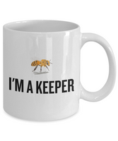 Beekeeping Present Idea - Gift For Beekeeper, Apiarist - Honey Bee Mug - I'm A Keeper