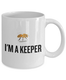 Beekeeping Present Idea - Gift For Beekeeper, Apiarist - Honey Bee Mug - I'm A Keeper