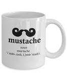 Funny Coffee Mug - Mustache Definition