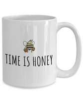 Beekeeping Present Idea - Funny Gift For Beekeeper, Apiarist - Cute Bee Mug - Time Is Honey