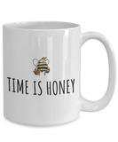 Beekeeping Present Idea - Funny Gift For Beekeeper, Apiarist - Cute Bee Mug - Time Is Honey