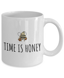 Beekeeping Present Idea - Funny Gift For Beekeeper, Apiarist - Cute Bee Mug - Time Is Honey