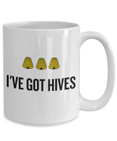 Beekeeping Present Idea - Funny Gift For Beekeeper, Apiarist - Honey Bee Mug - I've Got Hives