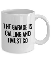 Auto Mechanic Gift Idea - Car Repairman Mug - Grease Monkey Present - Garage Is Calling