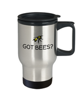 Beekeeping Present Idea - Gift For Beekeeper, Apiarist - Honey Bee Travel Mug - Got Bees?