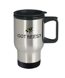Beekeeping Present Idea - Gift For Beekeeper, Apiarist - Honey Bee Travel Mug - Got Bees?