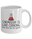 Funny Chemistry Mug - Chemistry Teacher Gift Idea - Chemist Present - Chemistry Is Like Cooking