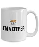 Beekeeping Present Idea - Gift For Beekeeper, Apiarist - Honey Bee Mug - I'm A Keeper