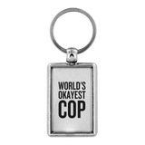 Cop Keychain - World's Okayest Cop