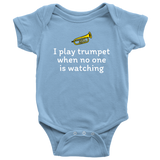 Trumpet Baby One-piece - Funny Trumpet Baby Shirt - I Play Trumpet - Trumpet Baby Gift Idea - Many Sizes And Colors Available