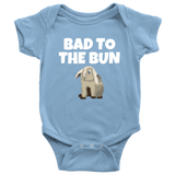Cute Bunny Baby One-piece - Bunny Rabbit Baby Shirt - Funny Rabbit Pun - Bad To The Bun - Baby Shower Gift - Many Sizes And Colors