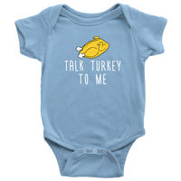 Funny Thanksgiving Baby Bodysuit - Talk Turkey To Me - Thanksgiving Baby One-piece - Cute Thanksgiving Baby Gift