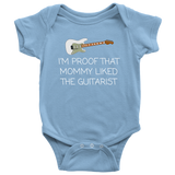 Cute Guitarist Baby One-piece - Guitar Player Baby Bodysuit - Mommy Liked The Guitarist - Guitarist Baby Gift Idea - Many Sizes And Colors