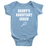 Cute Baby One-piece - Coach Baby Shirt - Daddy's Assistant Coach - Custom Text Available - Many Sizes And Colors - Baby Shower Gift Idea