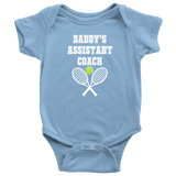 Cute Baby One-piece - Coach Baby Shirt - Daddy's Assistant Coach - Custom Text Available - Many Sizes And Colors - Baby Shower Gift Idea