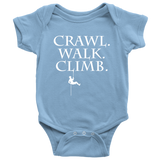 Rock Climber Baby Shirt - Rock Climbing Baby One-piece - Climber Baby Bodysuit - Crawl Walk Climb - Baby Shower Gift - All Cotton