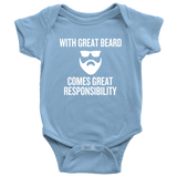 Funny Baby One-piece - Beard Baby Bodysuit - Great Beard - Baby Shower, First Birthday - Many Sizes And Colors Available - All Cotton
