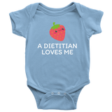 Dietitian Baby Shirt - Dietitian Baby Gift - Cute Baby One-piece - A Dietitian Loves Me - Baby Shower Gift Idea