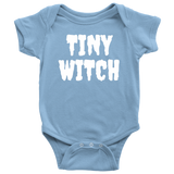 Funny Witch Baby One-piece - Witchcraft Baby Shirt - Tiny Witch - Many Sizes And Colors Available - Baby Shower of First Birthday