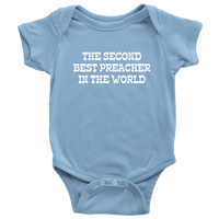 Cute Preacher Baby One-piece - Gift For Preacher or Minister Baby - Baby Bodysuit - Second Best Preacher - Baby Shower or Birthday Gift