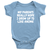 Anime Baby One-piece - Anime Nerd Baby Bodysuit - Grow Up To Like Anime - Anime Baby Gift Idea - Many Sizes And Colors - Baby Shower