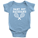 Funny Tennis Baby One-piece - Cute Tennis Baby Bodysuit - Baby Got Backhand - Tennis Player Baby Gift - Many Sizes And Colors Available